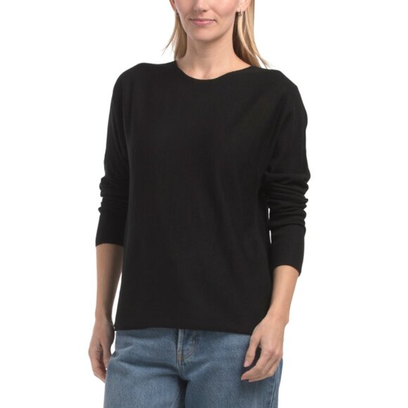 MAX STUDIO Black Scoop Neck Sweater - Picture 1 of 2